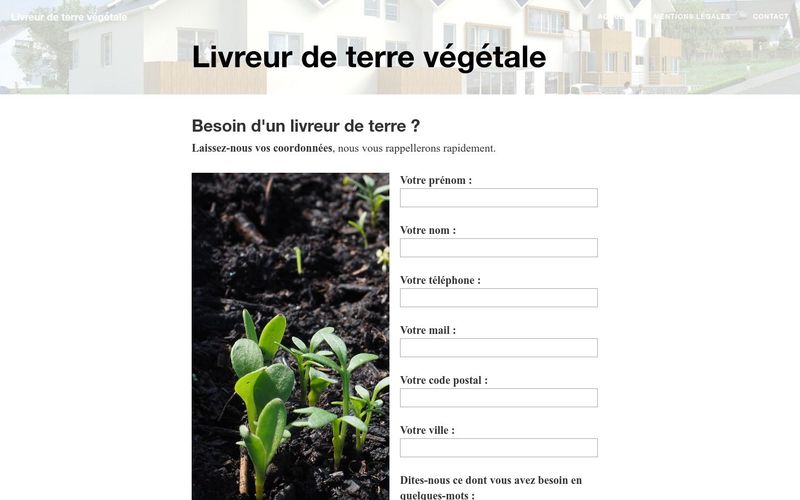 Livreur de terre végétale